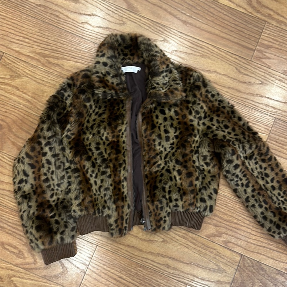 Leopard print coat